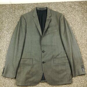 J Crew 42L Ludlow Slim Fit Italian Wool Sharkskin Gray Sport Coat Suit Jacket